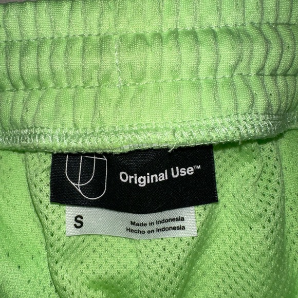 Athletic Basketball Shorts -Original Use, Tie Waist, NWT Men’s Small, Lime Green - Picture 6 of 7